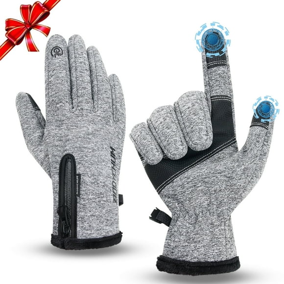 Aptoco Winter Sports Gloves Warm for Men Women Non-Slip Windproof Thermal Touch Screen Mittens, Christmas Day Gifts for Him