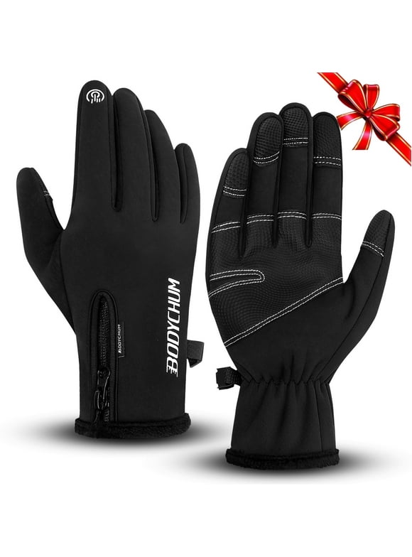 Bodychum Winter Sports Gloves Warm for Men Women Non-Slip Windproof Thermal Touch Screen Mittens, Christmas Day Gifts for Him