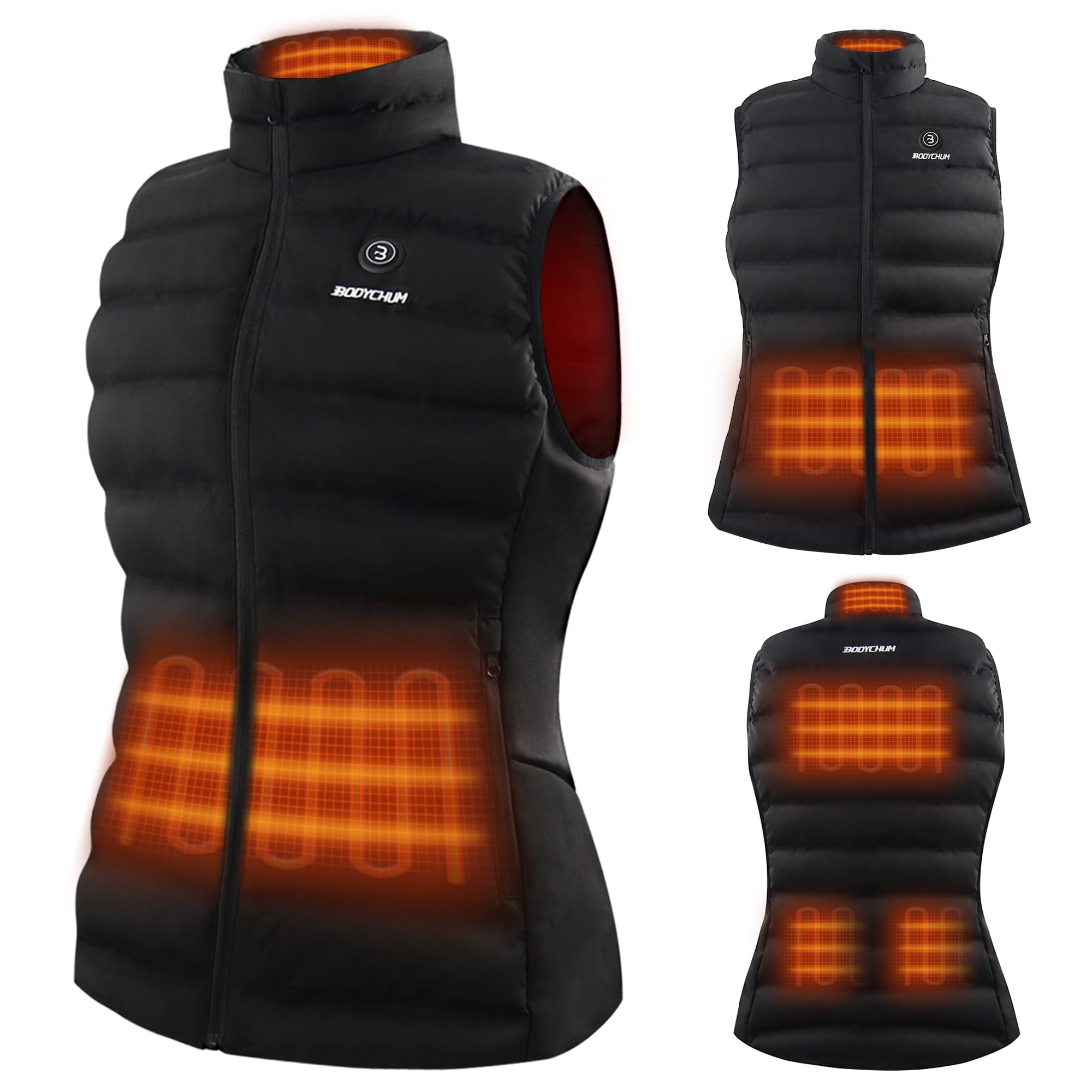Bodychum Women's Electric Heated Vest with Battery Pack, 6 Heating