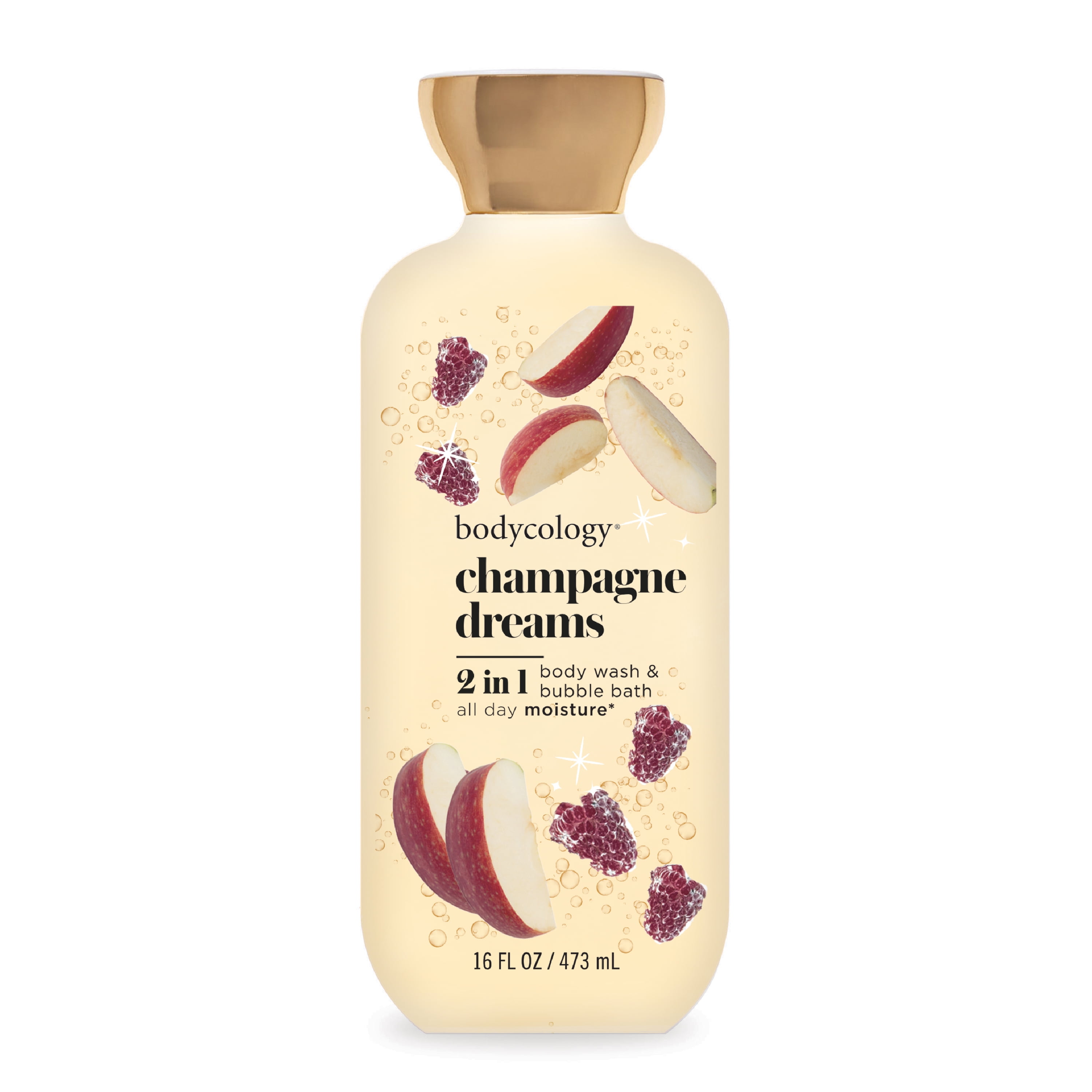 Bodycology 2-in-1 Body Wash & Bubble Bath, Champagne Dreams, 16 fl oz