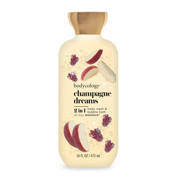 Bodycology 2-in-1 Body Wash & Bubble Bath, Champagne Dreams, 16 fl oz