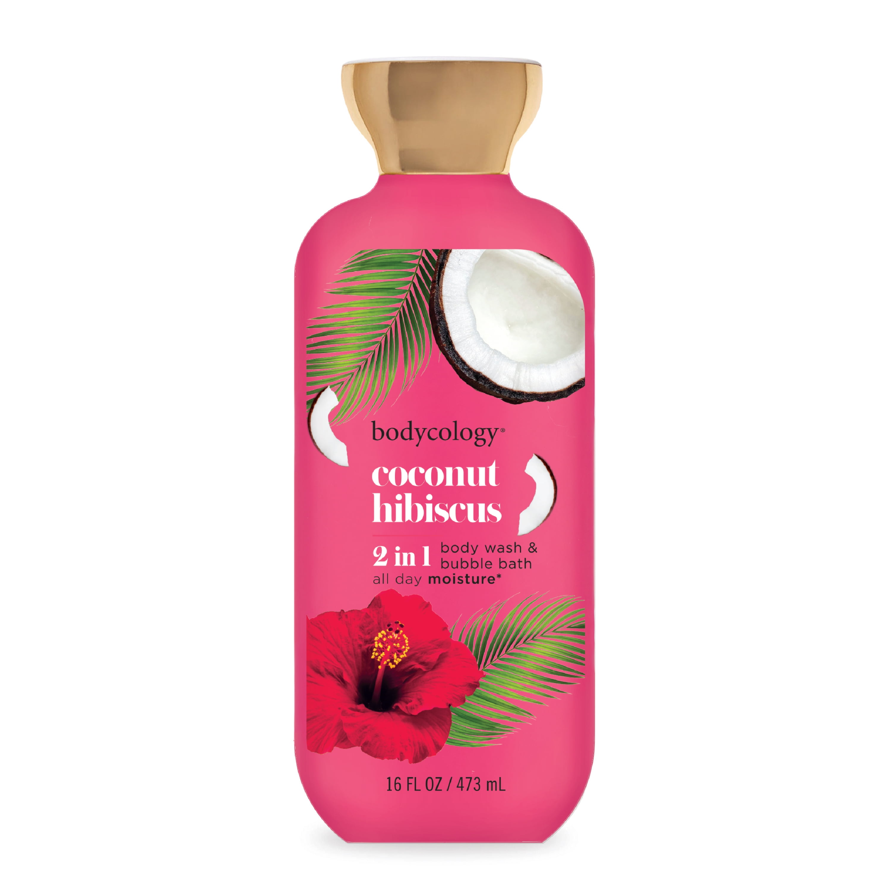 Bodycology Coconut Hibiscus 2-in-1 Body Wash and Bubble Bath, 16