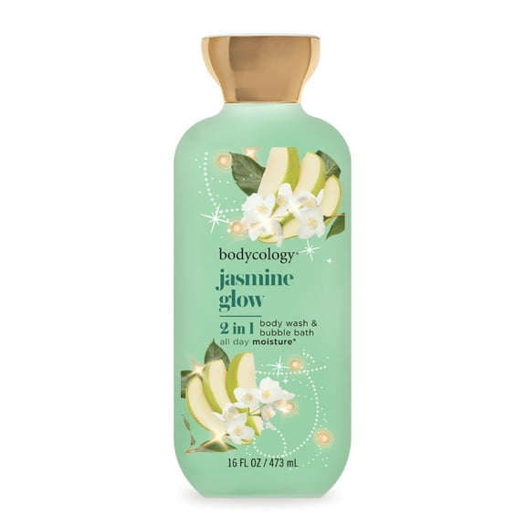 Bodycology 2-in-1 Body Wash & Bubble Bath, Jasmine Glow, 16 fl oz