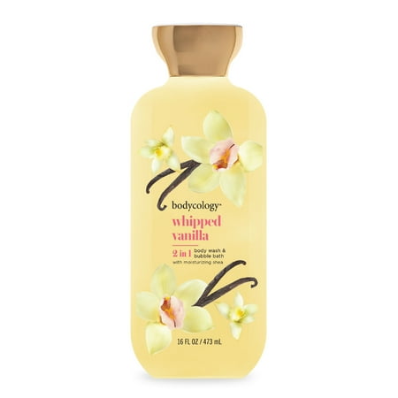 Bodycology 2 in 1 Body Wash & Bubble Bath, Whipped Vanilla,16 fl oz