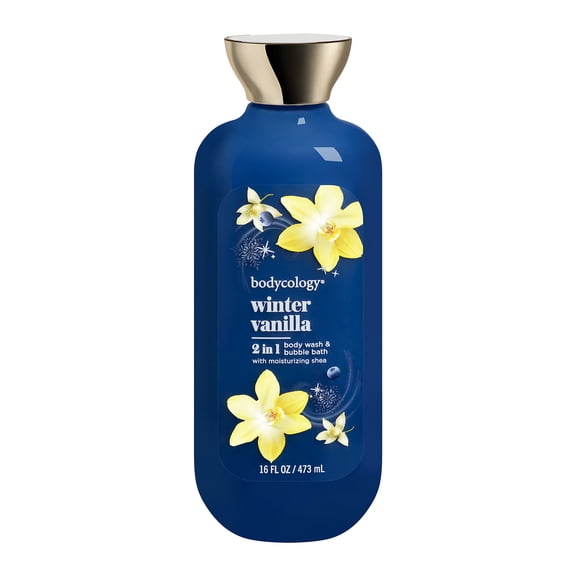 Bodycology Winter Vanilla 2 in 1 Body Wash & Bubble Bath, 16 fl.oz.