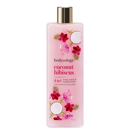 Bodycology 2in1 Body Wash & Bubble Bath, Coconut Hibiscus, 16 fl oz