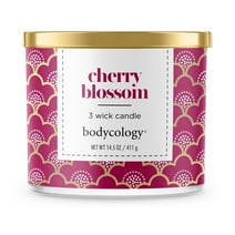 Bodycology Cherry Blossom Scented 3-Wick Soy Candle, 14.5 oz