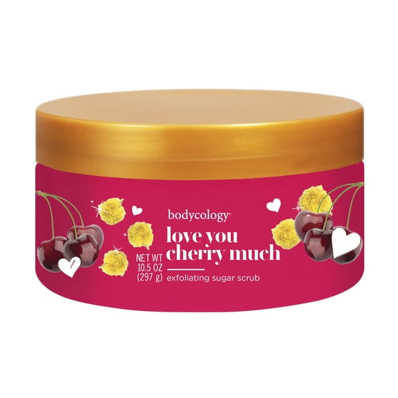 Bodycology Exfoliating Sugar Scrub, Love You Cherry Much, 10.5 oz