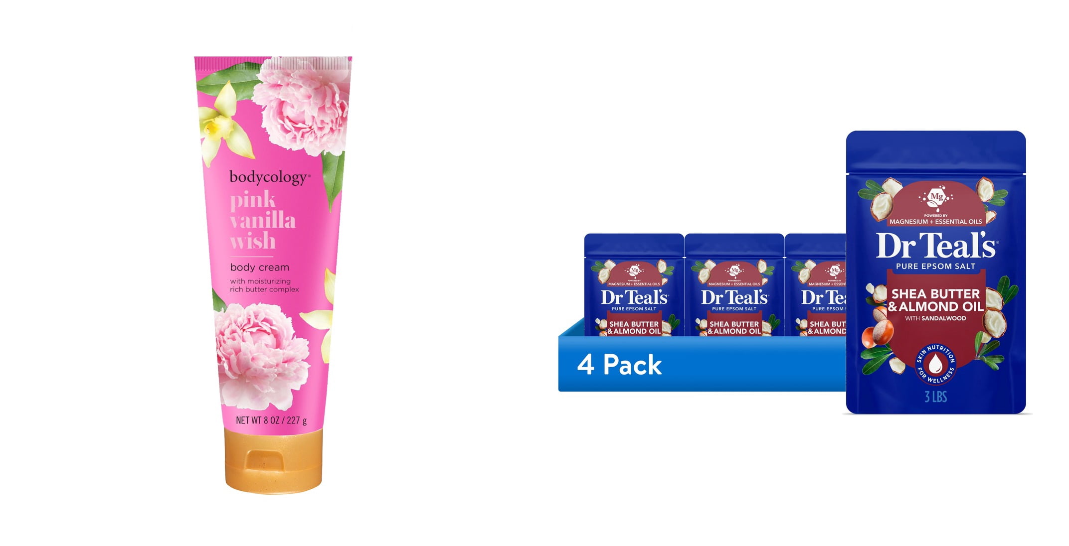 Bodycology Pink Vanilla Wish Shea Butter Body Cream & ( Bundle