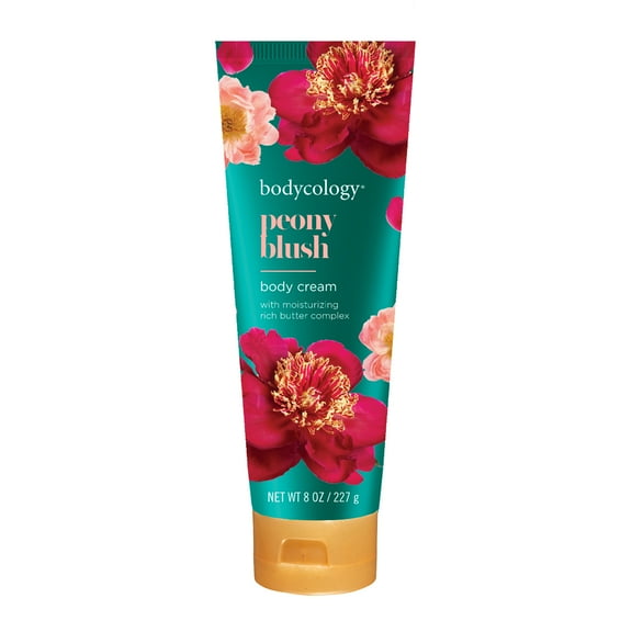 Bodycology Shea Butter Body Cream, Peony Blush, 8 oz