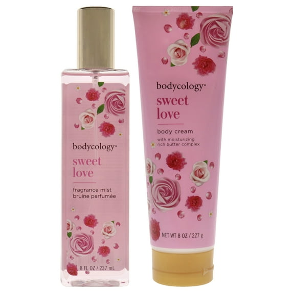 Bodycology Sweet Love Kit , 2 Pc Kit 8oz Body Cream, 8oz Fragrance Mist- Pack of 2