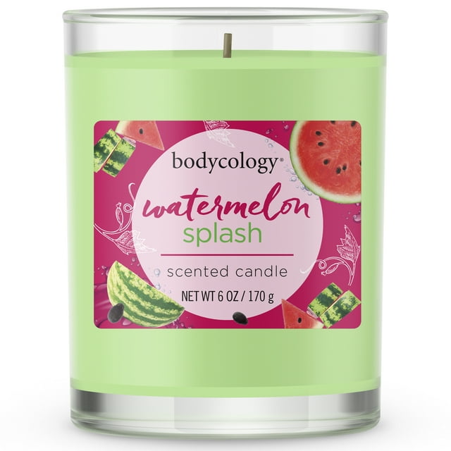 Bodycology Watermelon Splash Soy Blend Candle, 6 oz.