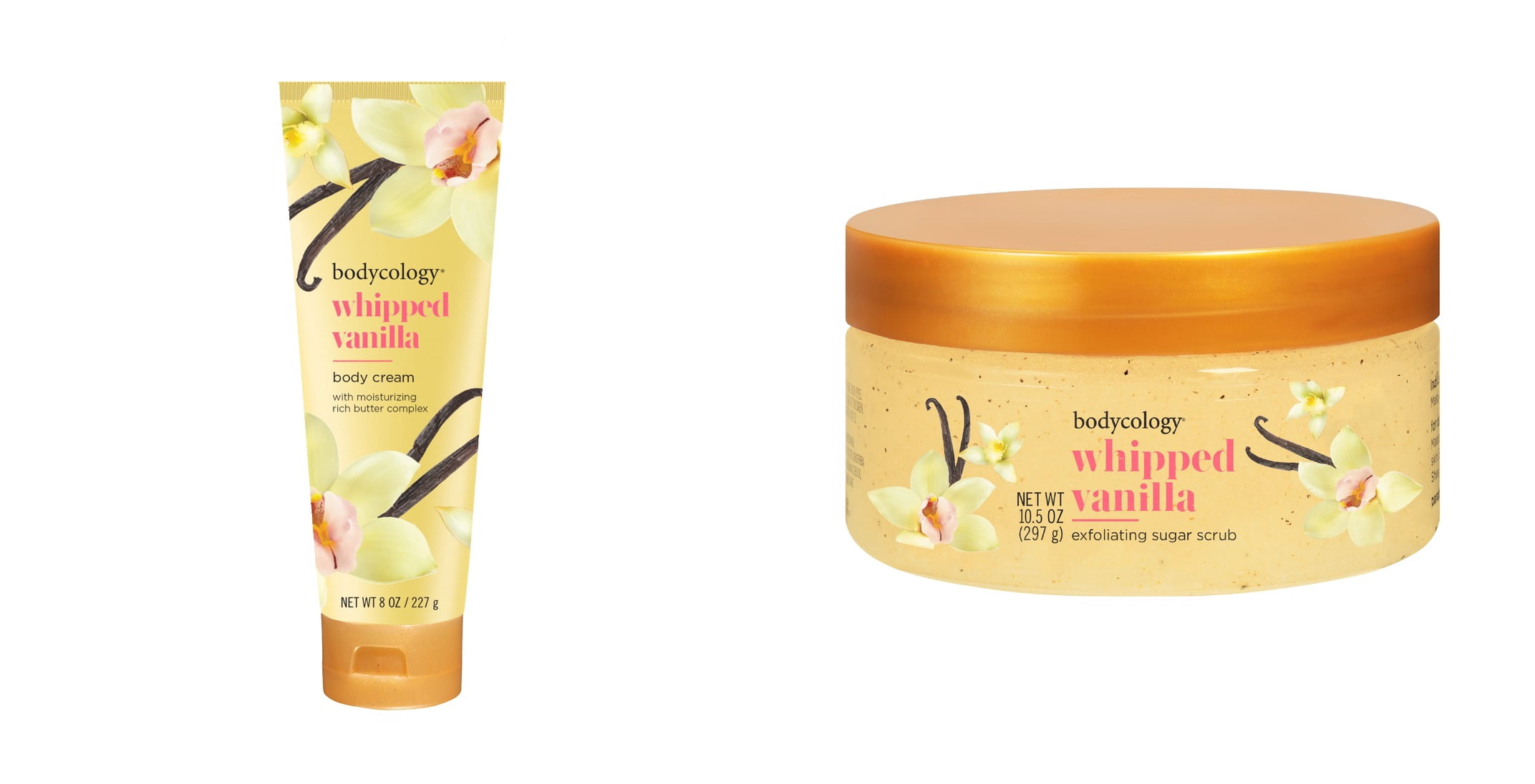 Bodycology Whipped Vanilla Shea Butter Body Cream & Bodycology Whipped Vanilla Exfoliating Sugar Scrub Bundle