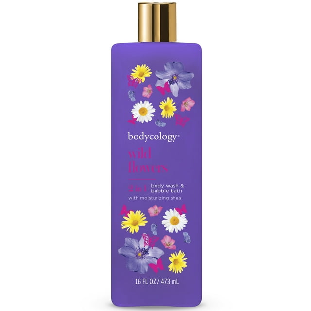 Bodycology Wild Flower 2 n1 Body Wash & Bubble Bath, 16 oz