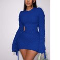 thumbnail image 1 of Bodycon Dress, Long Sleeve Hollow Out Mini Dress, Solid Color Party and Club Dress for Women, 1 of 7