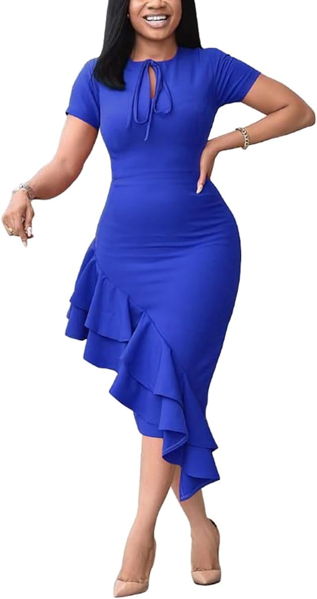 Ruffle Tight Dress Tight Ruffle Dress Clearance Ruffle Dress Womens Factory  Sale