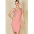 thumbnail image 1 of Bodycon Dress with Ribbed Texture and Back Slit, 1 of 11