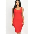 thumbnail image 1 of Bodycon Dress with Ribbed Texture and Back Slit, 1 of 11