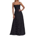 thumbnail image 1 of Bodycon Dresses for Women Spaghetti Strap Sleeveless Solid Color Maxi Length Elegant Casual Party Dress Black L, 1 of 5