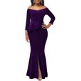 thumbnail image 1 of Bodycon Long Sleeve Dresses for Women Formal Off Shoulder Sexy Split Party Mermaid Dress with Zippe, 1 of 7