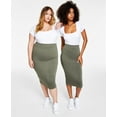 thumbnail image 1 of Bodycon Midi Skirt Dusty Olive 1X, 1 of 1