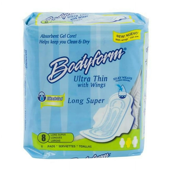 Bodyform Ultra Thin Pads with Long Super - 8 Count - Case of 24