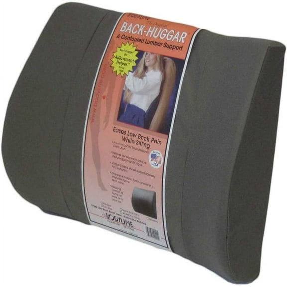 Bodyline Back-Huggar - Traditonal/Regular Style - The Original Lumbar Cushion - Black