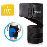 Bodymate Compression Brace for Hip (Small, Hip less than 32"), Sciatica Nerve Pain Relief, Thigh Hamstring, Quadriceps, Joints, Arthritis, Groin Wrap for Pulled Muscles, Hip Strap, Sciatica Brace