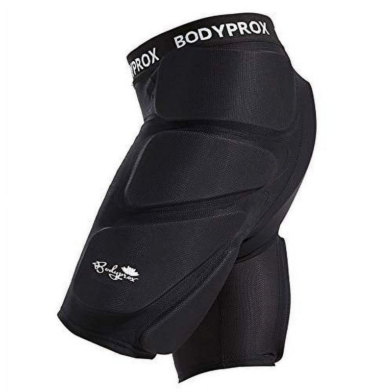 Bodyprox Protective Padded Shorts for Snowboard,Skate and Ski,3D Protection  for Hip,Butt and Tailbone Small Black 