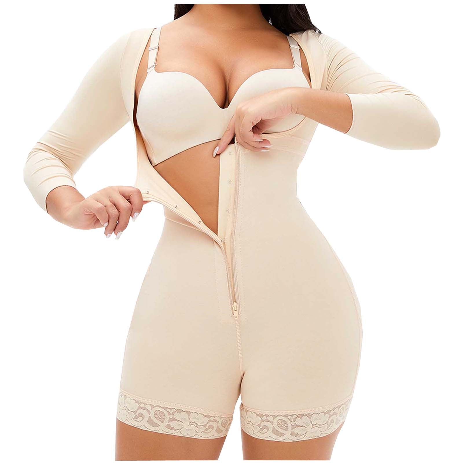 Bodysuit Fleece Lined Tights Women Shaper Firm Control Shapewear Lifter  Corset Shapewear Women Tummy Body Body Long Sleeve Shapewear Skin Color L 