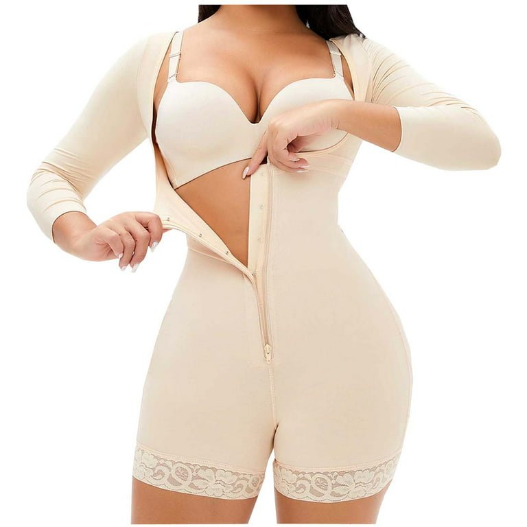 Bodysuit Fleece Lined Tights Women Shaper Firm Control Shapewear Lifter  Corset Shapewear Women Tummy Body Body Long Sleeve Shapewear Skin Color L 