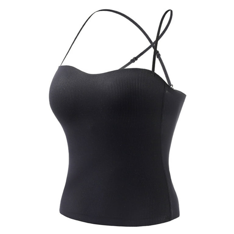 Bodysuit Shapewear For Women Camisole Shelf Bra Tank Tops Adjustable  Spaghetti Strap Tank Basic Undershirt Spaghetti Strap Tank Top Shaping  Pants Black M 