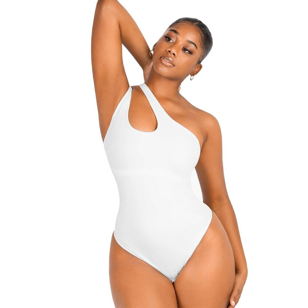 Bodysuit Shapewear One Shoulder Cut Out Built in Bra Body Shaper Slimming Waist trainer Seamless