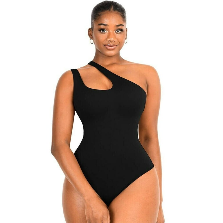 Bodysuit Shapewear One Shoulder Cut Out Built in Bra Body Shaper Slimming  Waist trainer Seamless Women Tummy Control Butt Lifter Corset 