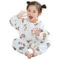 thumbnail image 1 of Bodysuit Shorts New Children's Fuzzy Sleeping Bag Baby Spring and Autumn Winter Jumpsuit Pajamas Baby Split Leg Crawling Suit White, 3-4 Years, 1 of 3