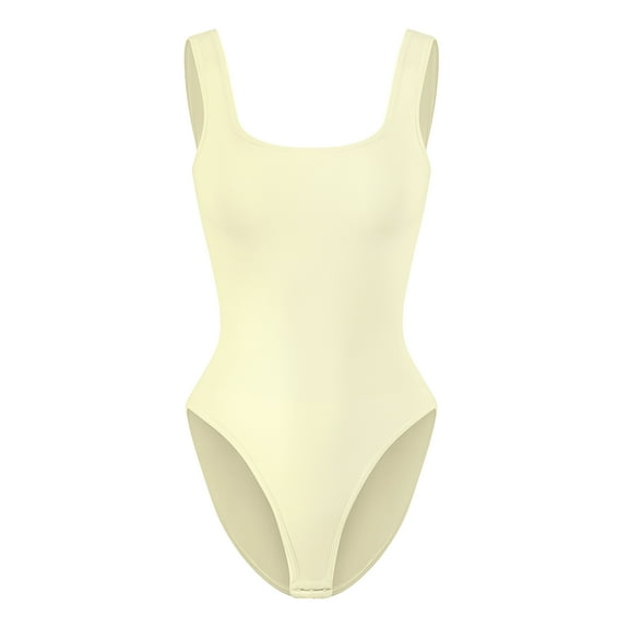 Bodysuit Tank Top Square Neck Sleeveless Stretchy Comfortable Stylish T Shirt Tank Tops for Women