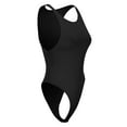 thumbnail image 1 of Bodysuit for Women Scoop Neck Sleeveless Racerback Tank Tops, S, Black, 1 of 7