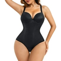 Levmjia Shapewear Bodysuit For Women Clearance Ladies Sexy Lace Hollow  Shaping Body Shaper Corset with Shoulder Strap Shaper Black 
