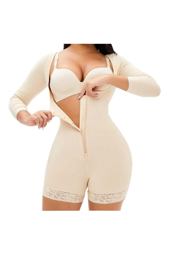 Bodysuit for Women Tights Women Shaper Firm Control Shapewear Lifter Corset Shapewear Women Tummy Body Body Long Sleeve Shapewear Skin Tone XL
