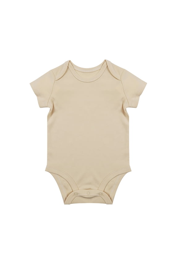 Bodysuits Baby Unisex Romper Solid Blank Bodysuit Short Sleeve Triangle Jumpsuit Cotton Basic Wear Khaki 3M-6M