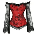 Bodysuits for Women,Women Fashion Corset Tops With Thong Satin Lace Up