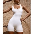 thumbnail image 1 of Bodysuits for Women - One Piece Jumpsuits Workout Gym Bodysuit Going Out Summer Casual Cute Yoga Tank Top White S, 1 of 8