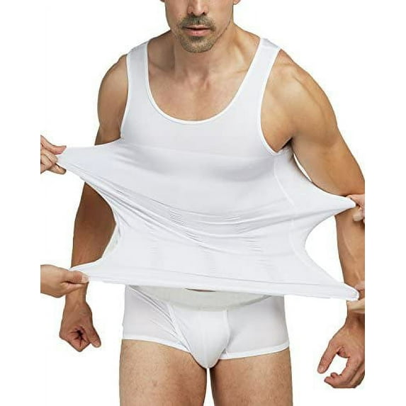 Bodywear Mens Slimming Body Shaper Gynecomastia Vest Shirt Tank Top Compression Shirt, Shapewear for Men