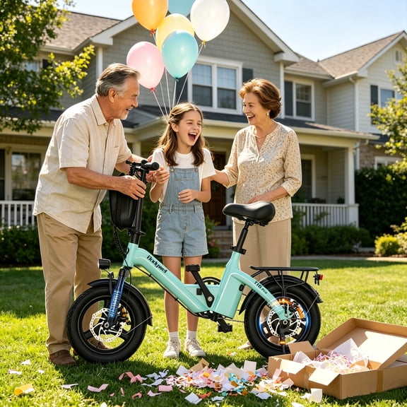 Bodywel 14" Electric Bike for Teens and Adults, Peak 500W Motor, Mini Ebike for Commuter, 360Wh Hidden Anti-Theft Battery, Folding Ebike, UL2849