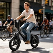 Bodywel T16pro 500W Peak Motor Electric Bicycle, Folding Electric Bike for Adults Teens, 14 Mini E Bike, 36V 10Ah Battery, Commuter Ebike, UL2849