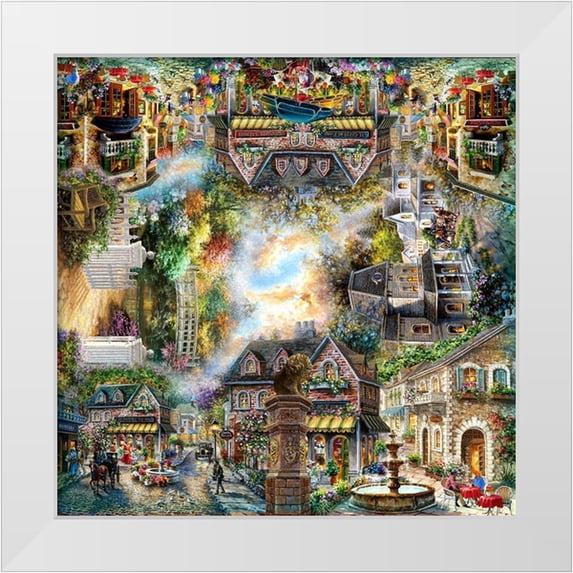 Boehme, Nicky 12x12 White Modern Wood Framed Museum Art Print Titled - Taking it to the Streets