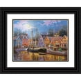 thumbnail image 1 of Boehme, Nicky 14x11 Black Ornate Wood Framed with Double Matting Museum Art Print Titled - Ships Aglow, 1 of 4