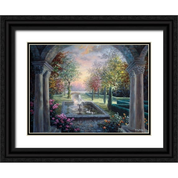 Boehme, Nicky 14x11 Black Ornate Wood Framed with Double Matting Museum Art Print Titled - Soulful Mediterranean Tranquility