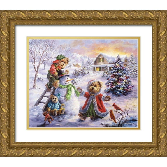 Boehme, Nicky 14x12 Gold Ornate Wood Framed with Double Matting Museum Art Print Titled - Fun Loving Merriment