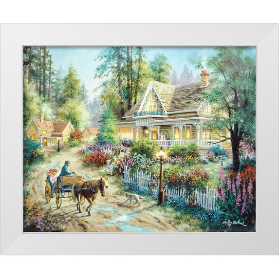 Boehme, Nicky 14x12 White Modern Wood Framed Museum Art Print Titled - A Country Greeting